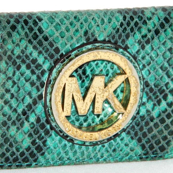 Michael Kors Python Embossed Card Case - Picture 3 of 7